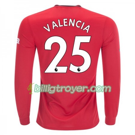 Billige Fotballdrakter Manchester United Antonio Valencia 25 Hjemmedraktsett 2019/20 Langermet